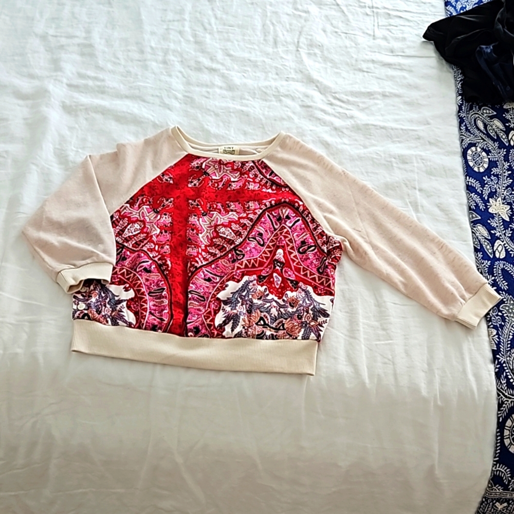 Tiny (Anthropologie) XSP paisley mixed media sweater